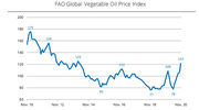FAO vegetable oil price index hits multi-year high
