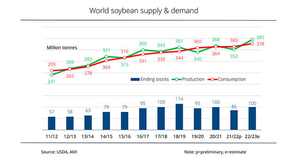 USDA raises soyabean production forecast