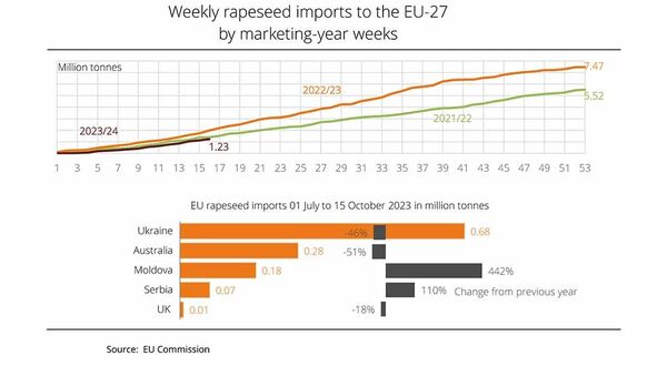 EU rapeseed imports decline