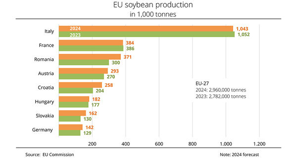 EU soyabean production forecast to reach record level