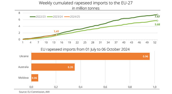 Ukraine main supplier of rapeseed to EU