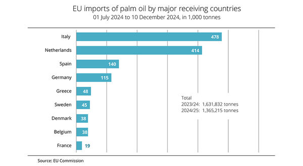 EU palm oil imports continue to decline