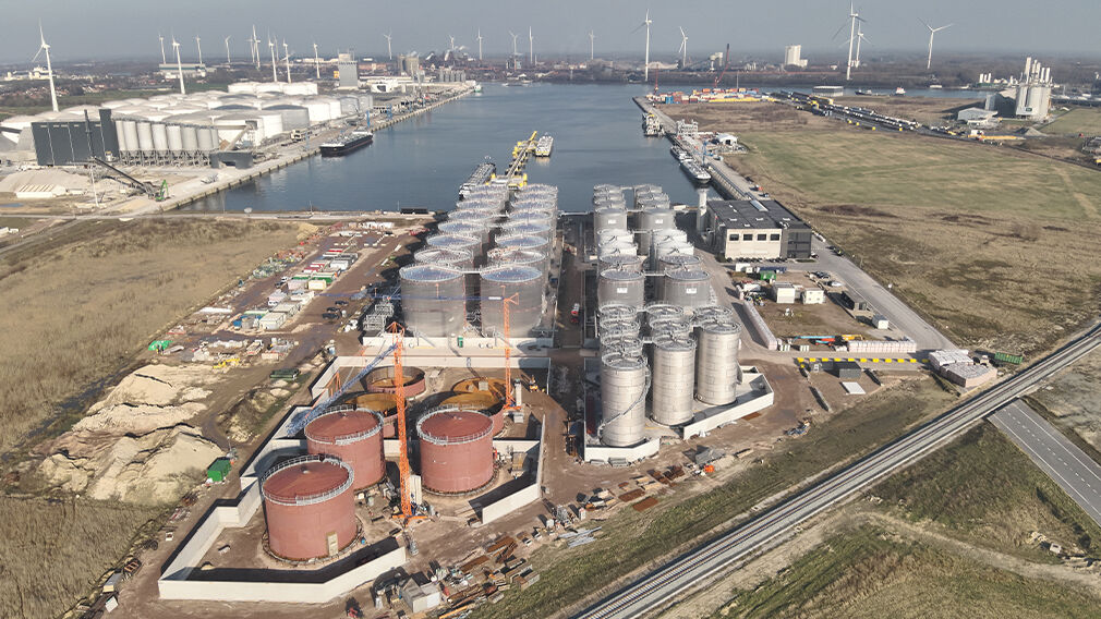 BDI and Ghent Renewables have commissioned an SAF advanced feedstock pre-treatment plant at North Sea Port in Ghent, Belgium. Image source: Ghent Renewables